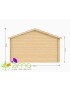 Chalet Bretagne 4x3 44mm 12m² plan chalet de jardin en bois