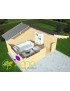 Chalet Bretagne 4x3 44mm 12m² plan chalet de jardin en bois