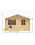 Chalet Bretagne 4x3 44mm 12m² plan chalet de jardin en bois